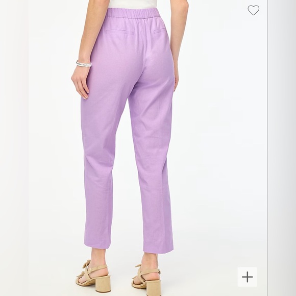 NWT J Crew Linen-cotton blend elastic-back sailor pant - Picture 3 of 4